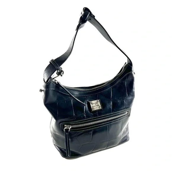 Dooney & Bourke Leather Shoulder Bag Black - Picture 2 of 13